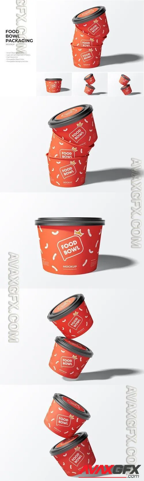 Food Bowl Packaging Mockup