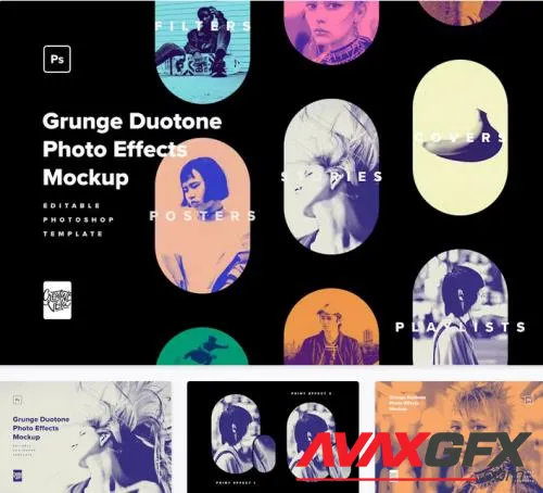 Grunge Duotone Photo Effects Pack - 91919055