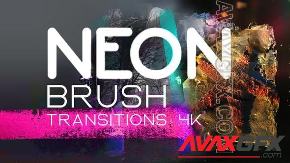 Neon Brush Transitions 4K 51207612 Videohive