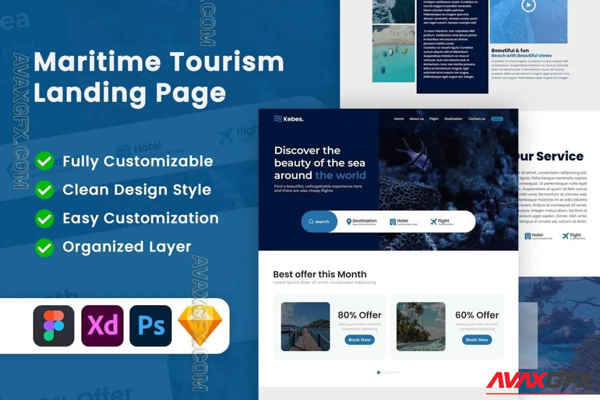 Kebes - Maritime Tourism Landing Page