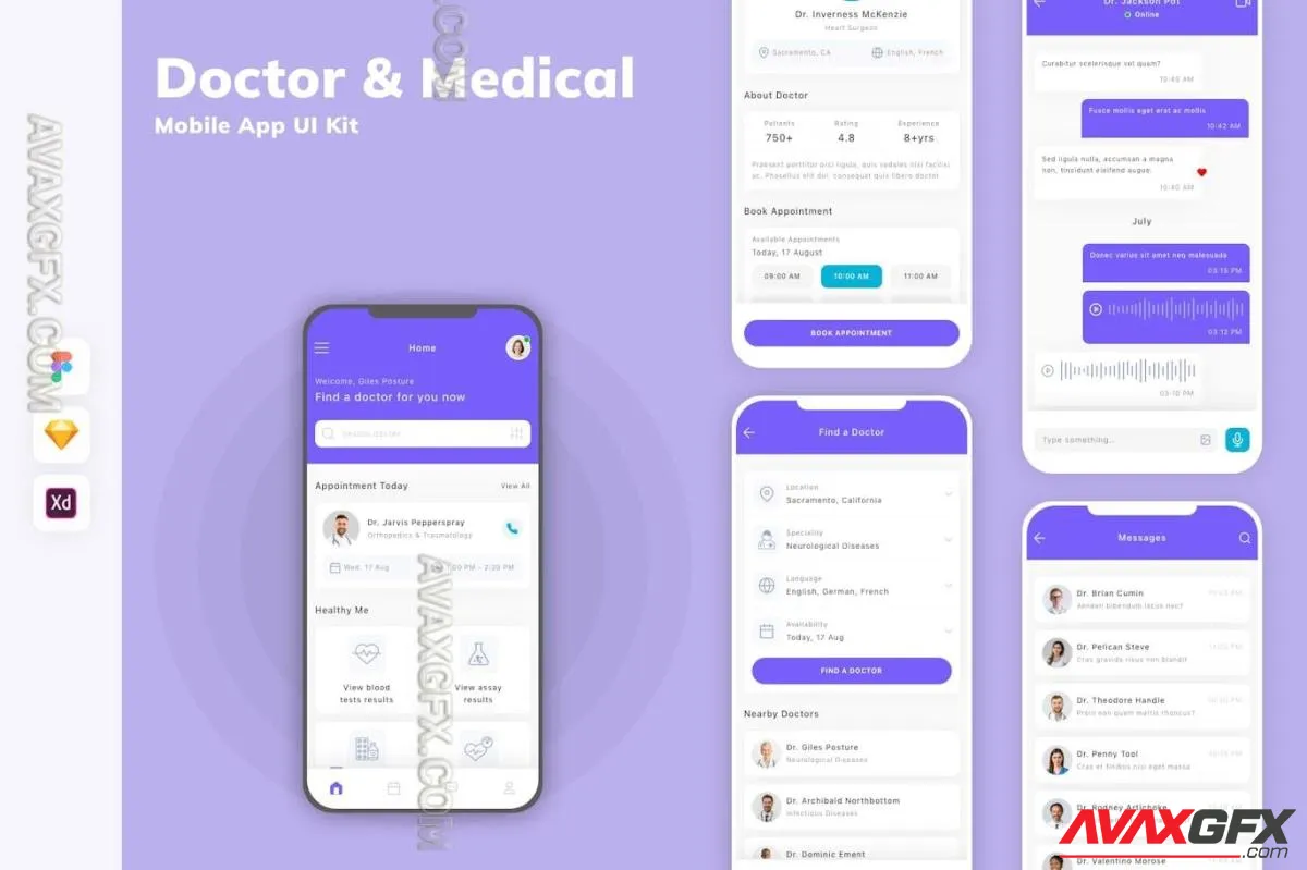 Doctor & Medical Mobile App UI Kit
