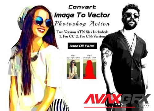 Convert Image To Vector Ps Action - 92092325