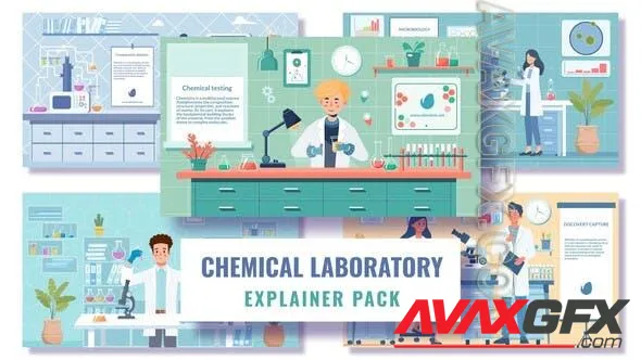 5 Concepts Flat Character Scientist in Chemical Laboratory