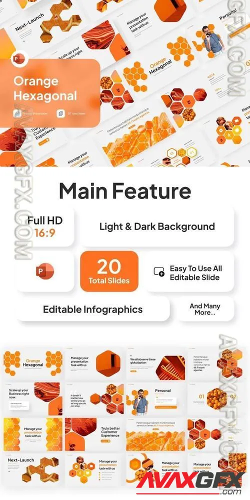 Hexagonal Infographic PowerPoint