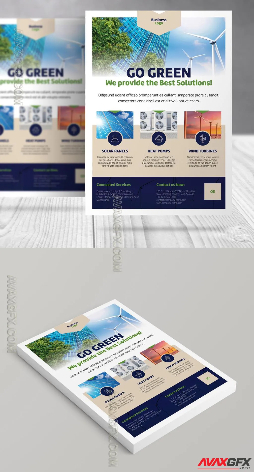 Adobestock - Clean and Green Energy Flyer Template 755810353