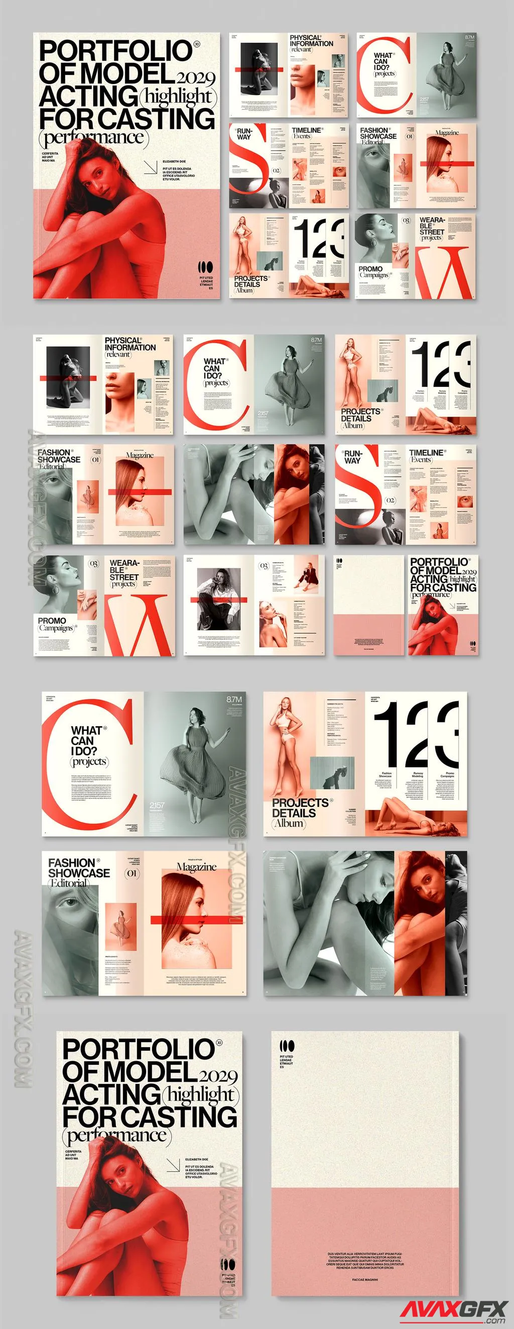 Adobestock - Modern Portfolio Magazine Layout 756405039
