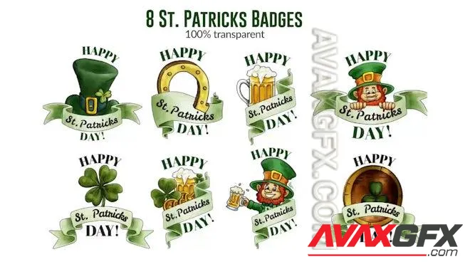 MA - St. Patricks Day Animated Badges 1450208