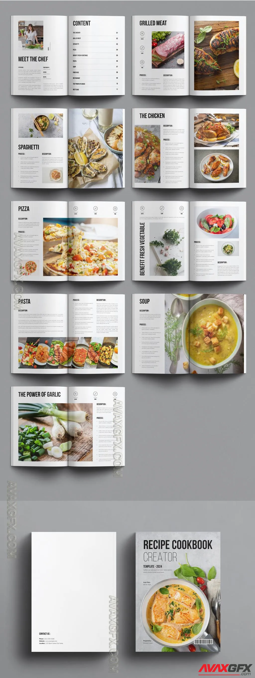 Adobestock - Recipe Book Creator Template 757185109