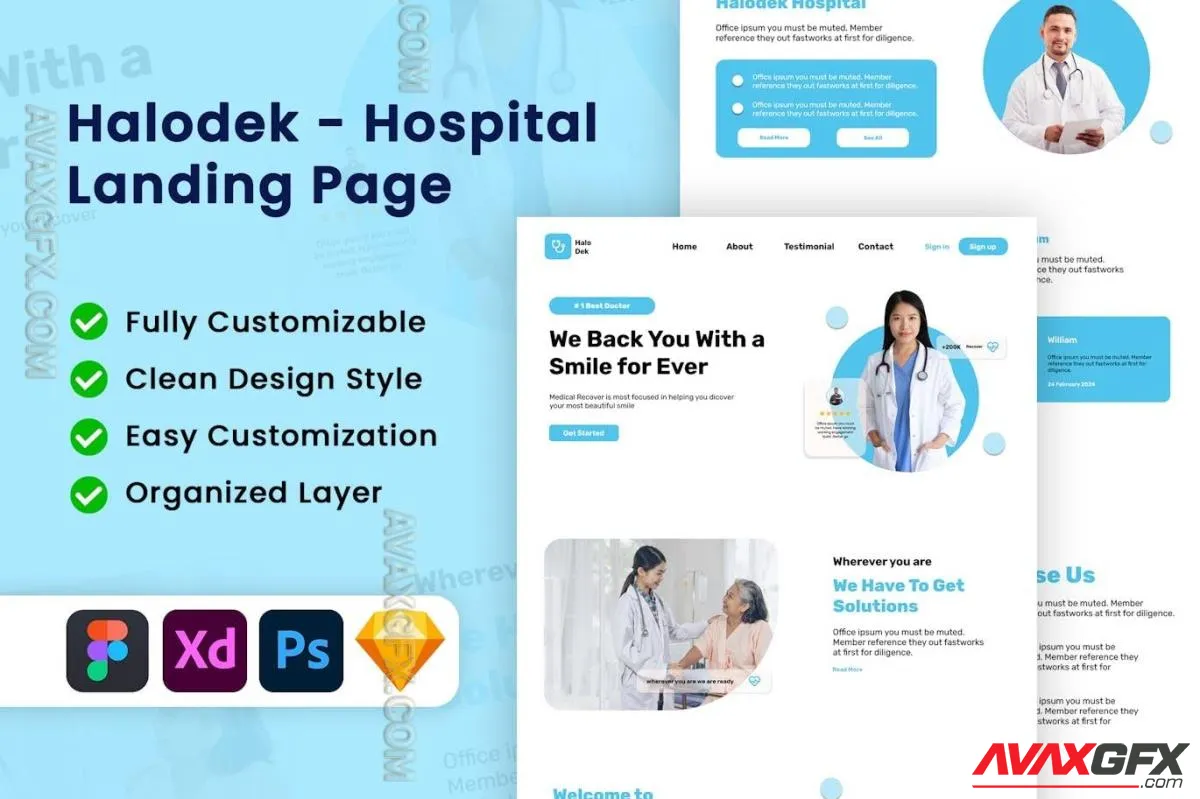 Halodek - Hospital Landing Page