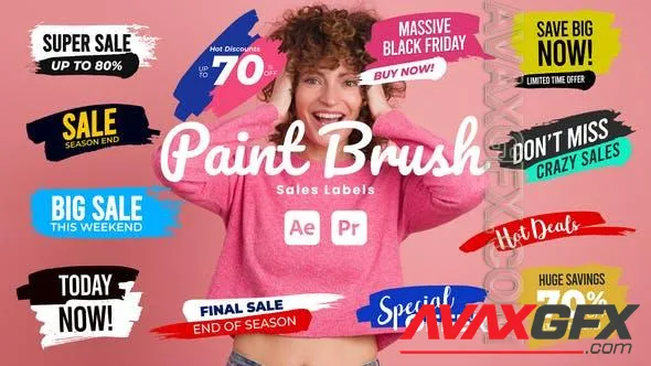 Paint Brush Sale Labels 51245912 Videohive