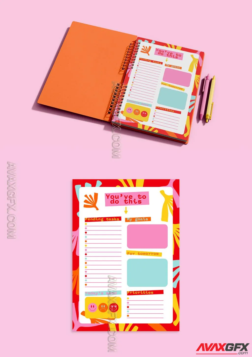 Adobestock - Creative Daily Planner Layout 753861763