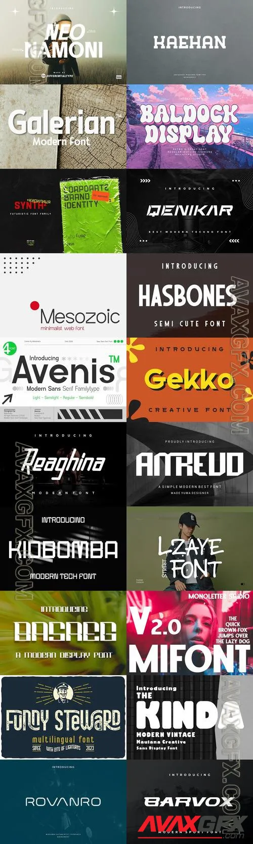 20 New Fonts Bundle 2024