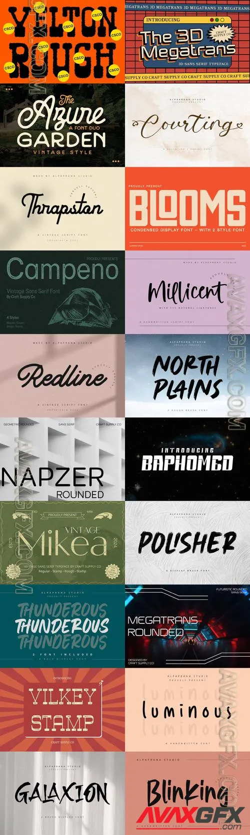 20 New Fonts Bundle 2024 Vol.3