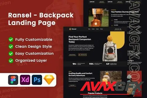 Ransel - Backpack Shopper Landing Page