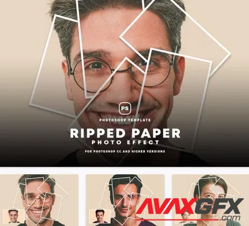 Ripped Paper Photo Effect - HQPFNRE