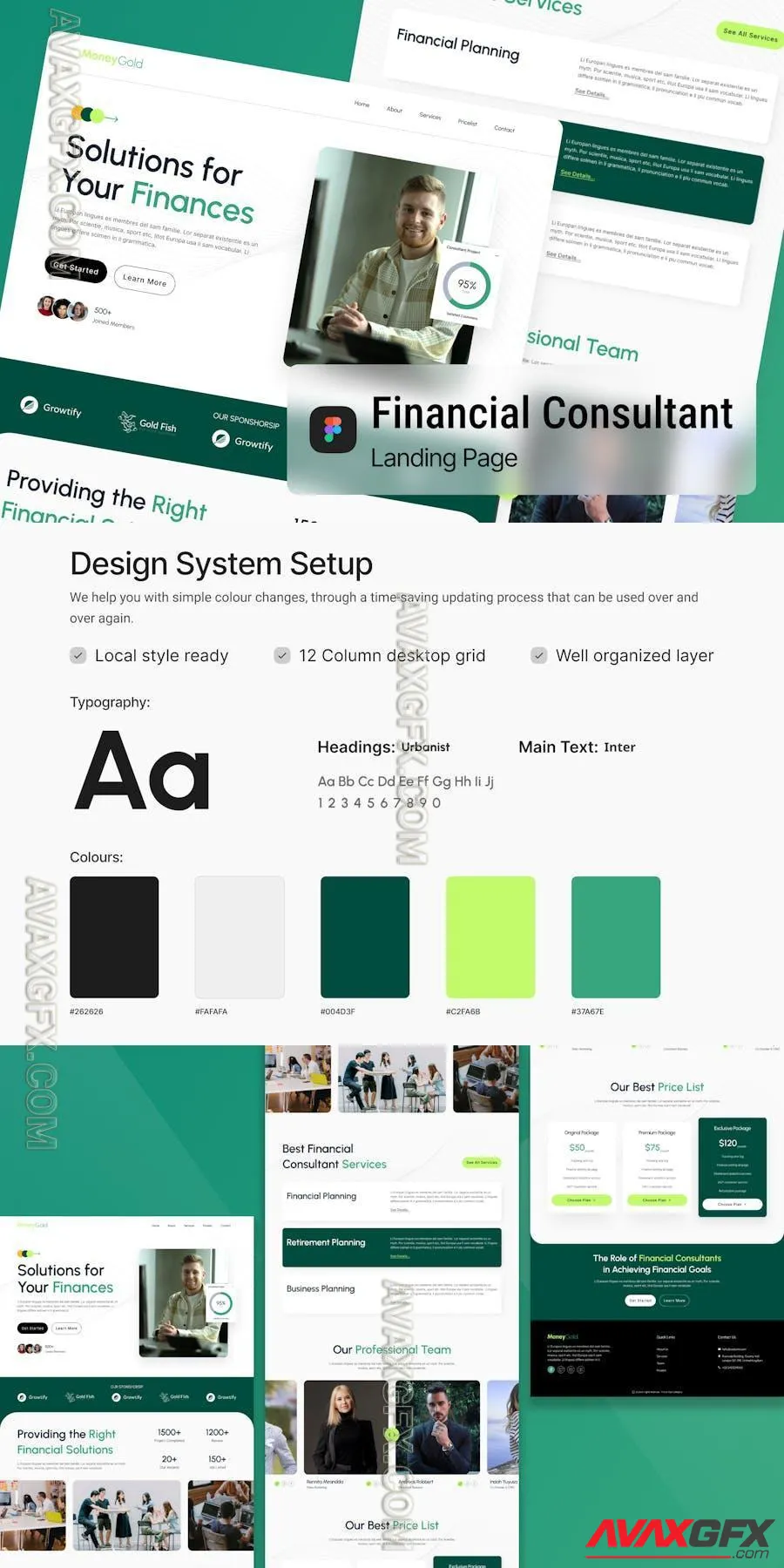 Financial Consultant Service Landing Page Figma