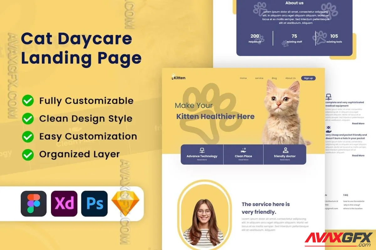 Kitten - Cat Daycare Landing Page