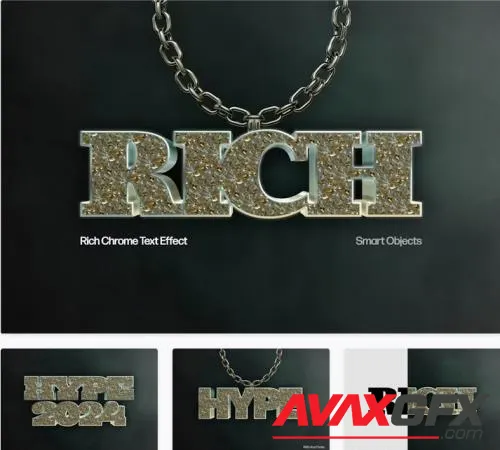 Rich Chrome Text Effect - 92138908