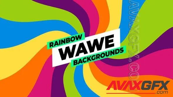 Rainbow Wave Backgrounds 51253712 Videohive