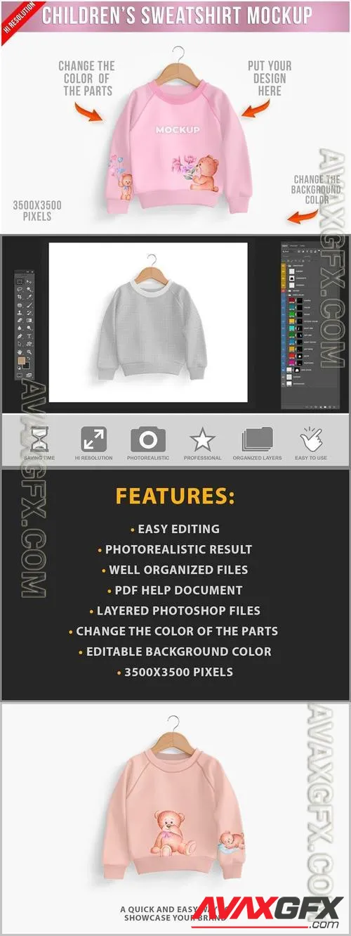 Childrens Sweatshirt Mockup