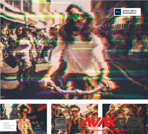 Grainy Glitch Photo Effect - PWWNRWD