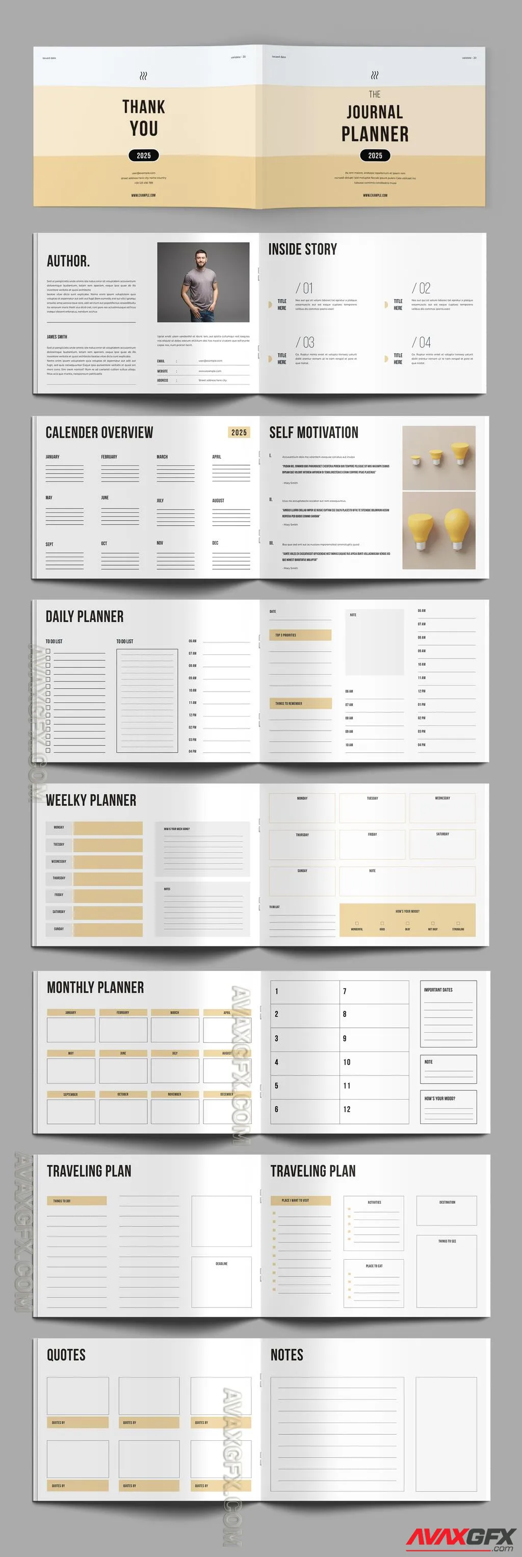 Adobestock - Journal Planner Template Landscape 757152838