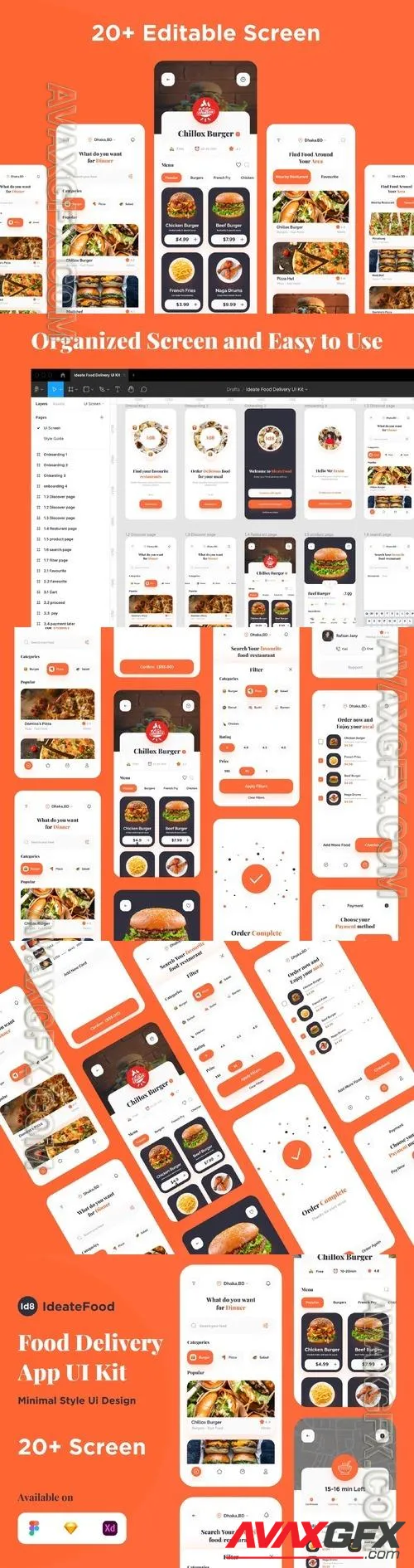 Ideate Food Delivery App Ui KIt