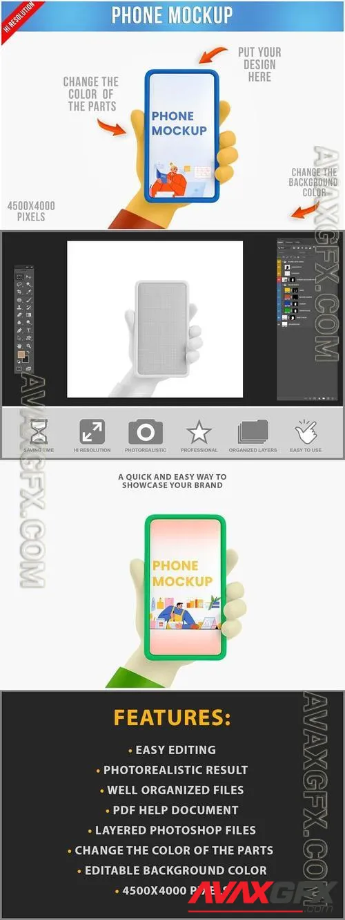 Hand Illustrated CellPhone Mockup