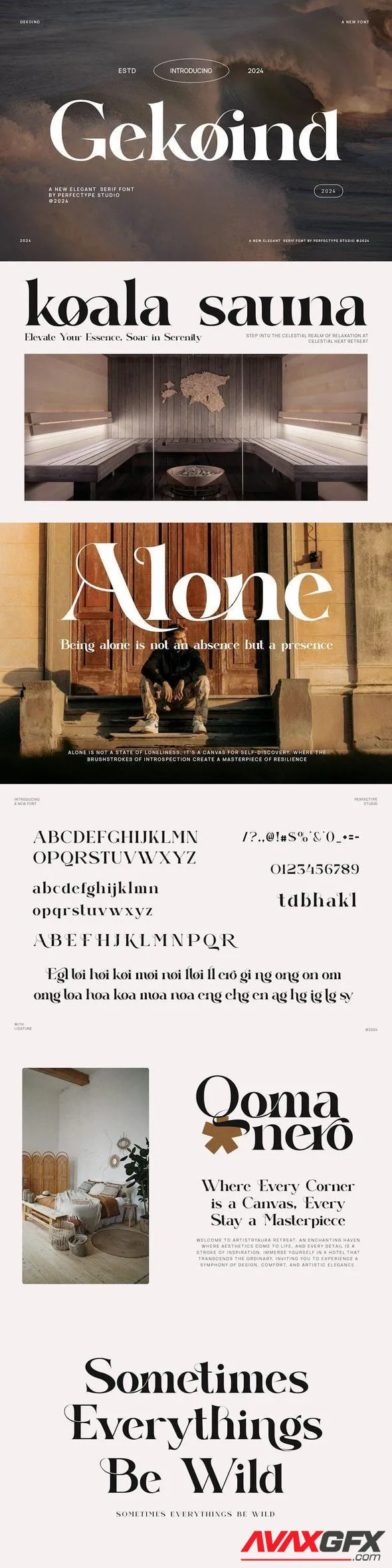 Gekoind Elegant Serif Font Typeface