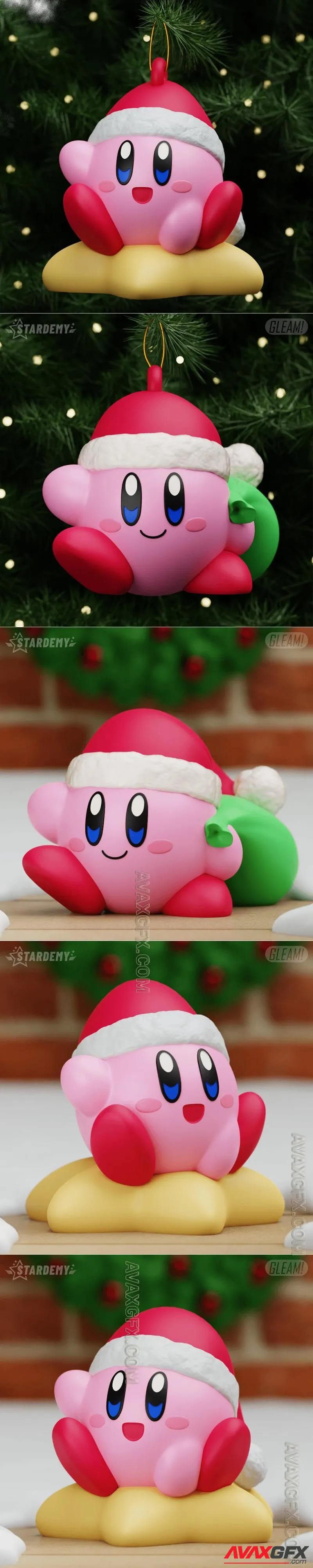 Kirby Christmas Gleam - STL 3D Model