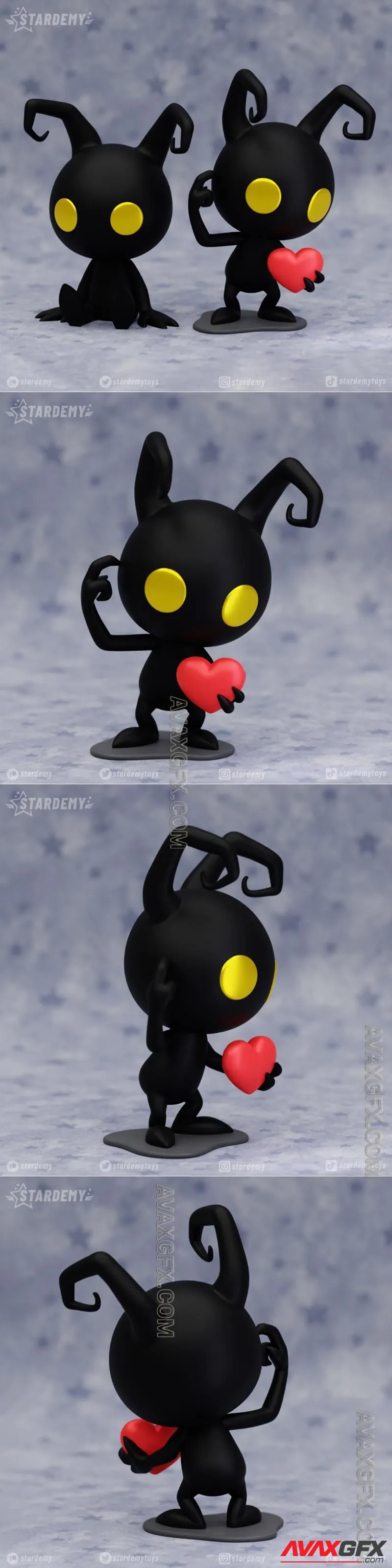 Kingdom Hearts Heartless Shadow Miniature - STL 3D Model