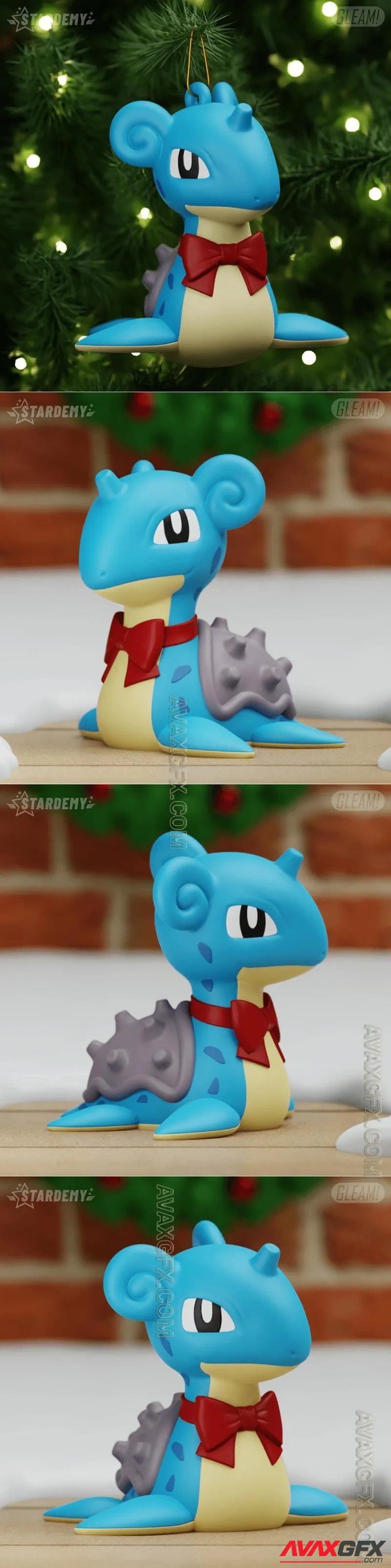 Lapras Christmas Gleam - STL 3D Model