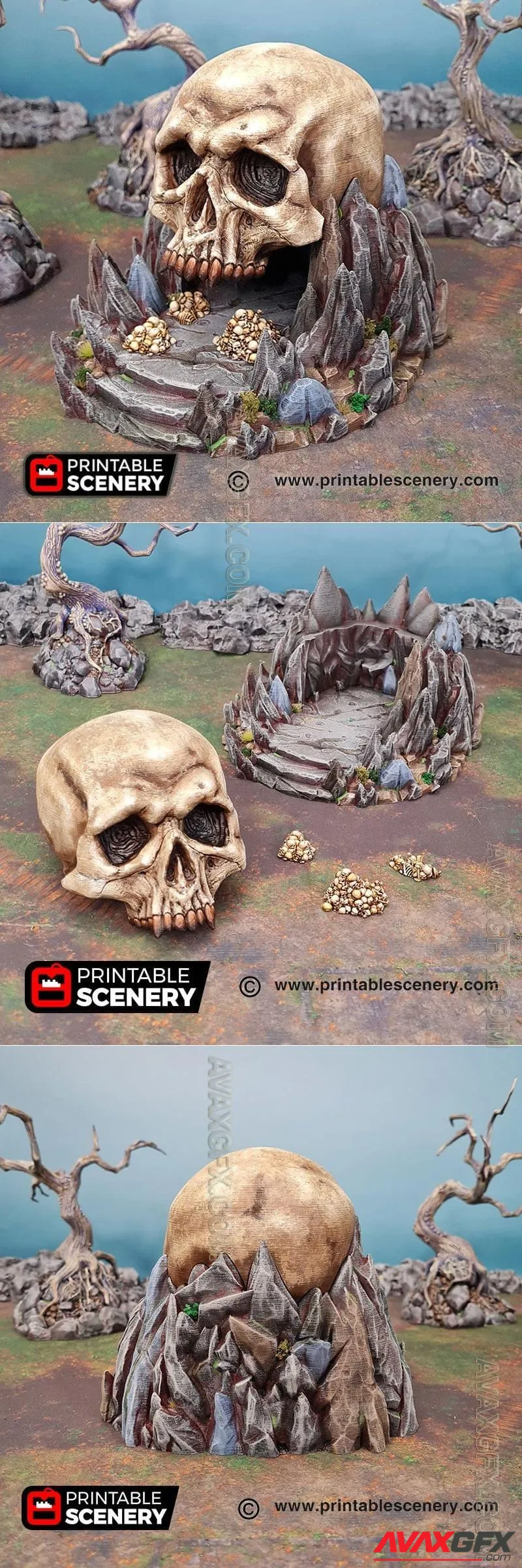 Titan Skull Cave - STL 3D Model