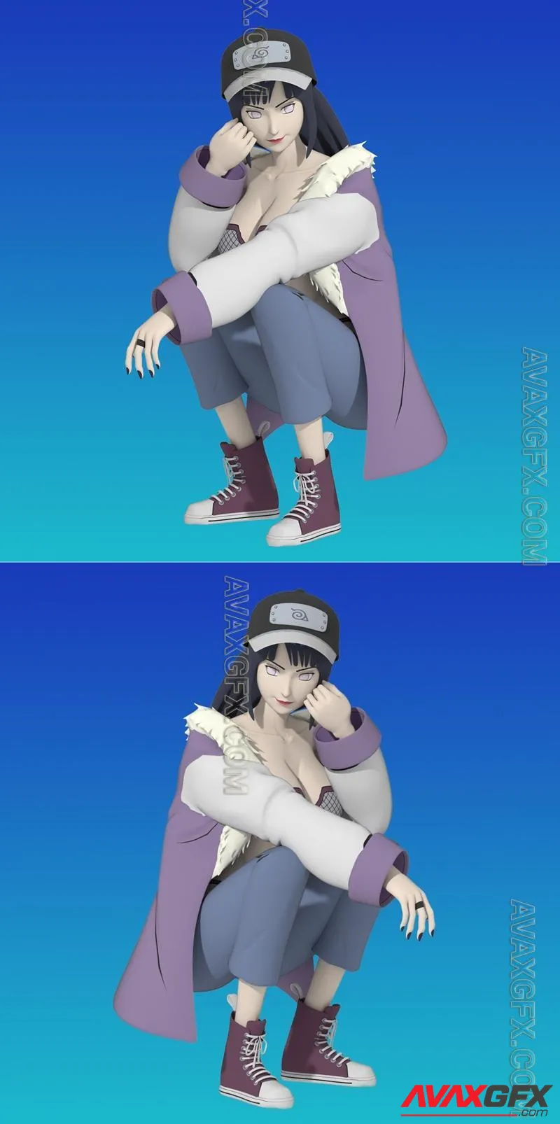 Hinata Hyuga - style cool - STL 3D Model