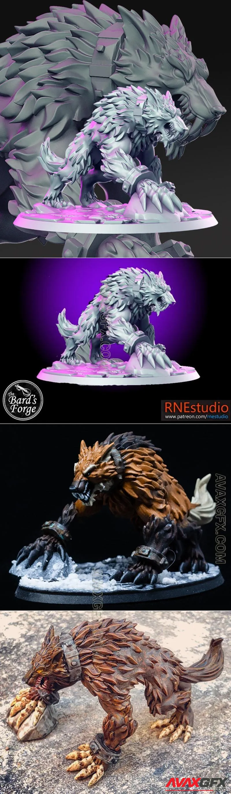 Fangrir the Werewolf Transformed - STL 3D Model