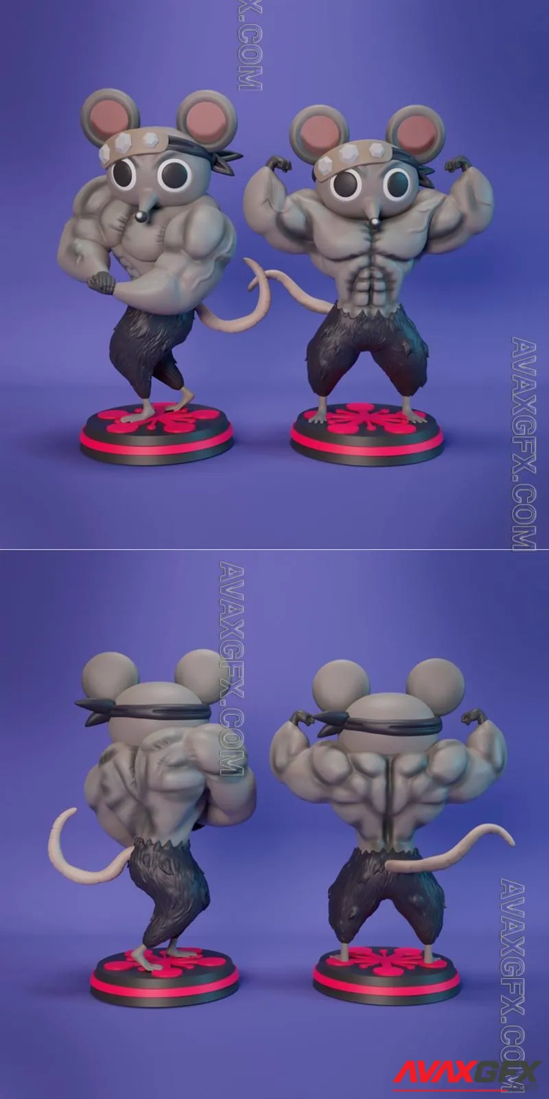 Blue Spray - Uzui Ninja Mice - STL 3D Model