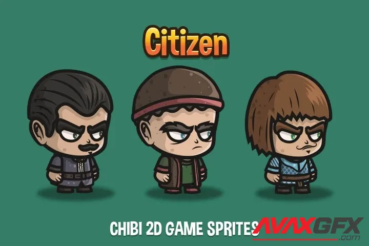 Unity Asset - Citizen Chibi Character Sprites