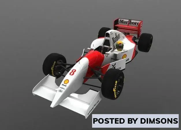 Vehicles, cars F1 McLaren 1993 MP4-8 Senna  - 3D Model