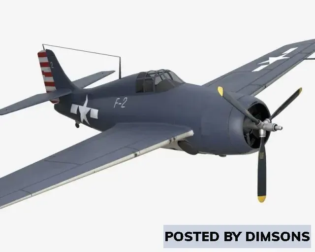 Aircraft Grumman F4F Wildcat - 3D Model