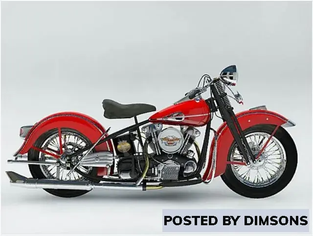 Bikes Harley Davidson (F) 1946 - 3D Model