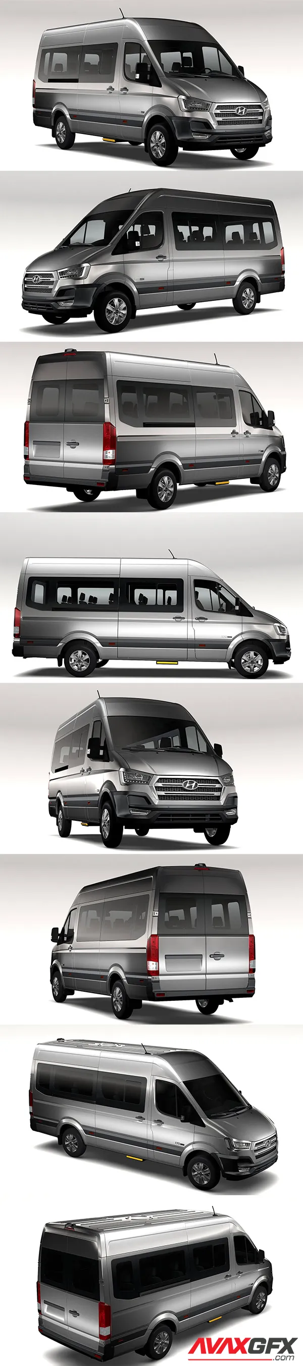 Hyundai H350 Passenger Van 2014 3D Model