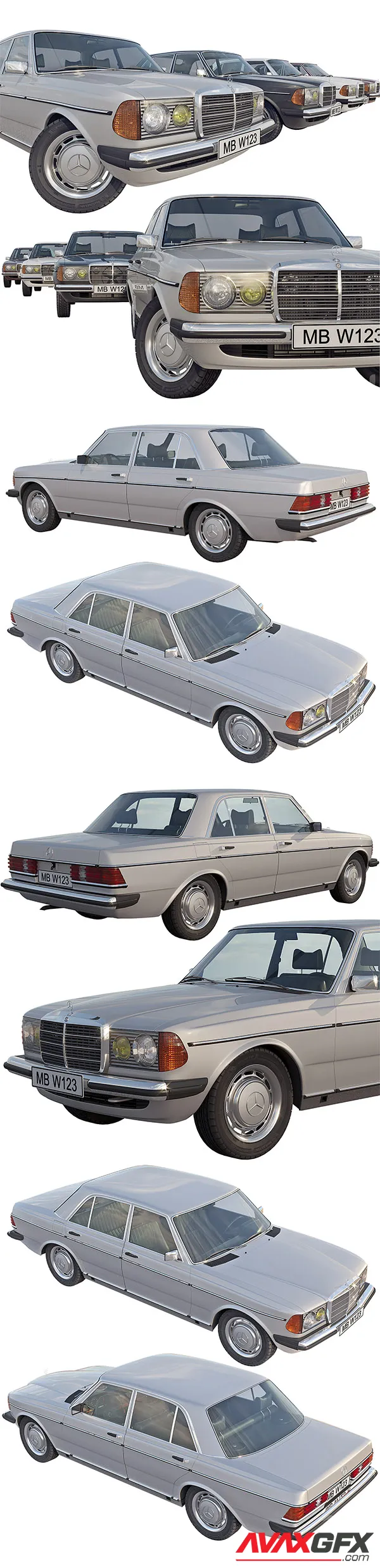 Mercedes-Benz W123 3D Model