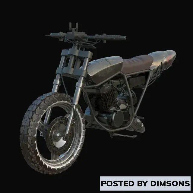 Bikes Monoshooter dirt bike - 3D Model