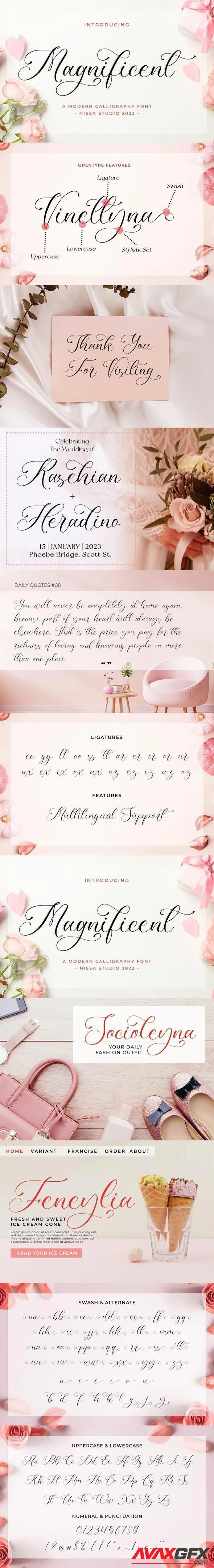 Magnificent - Lovely Script Font