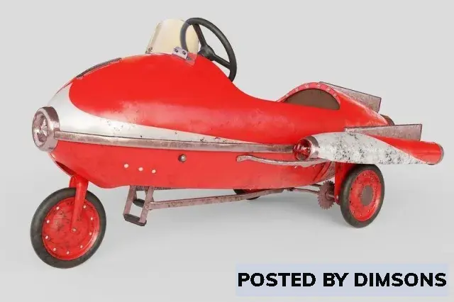 Vehicles, cars Pedal Car  - 3D Model