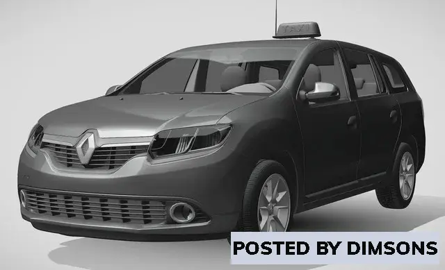 Vehicles, cars The Renault Logan MCV Taxi 2016  - 3D Model