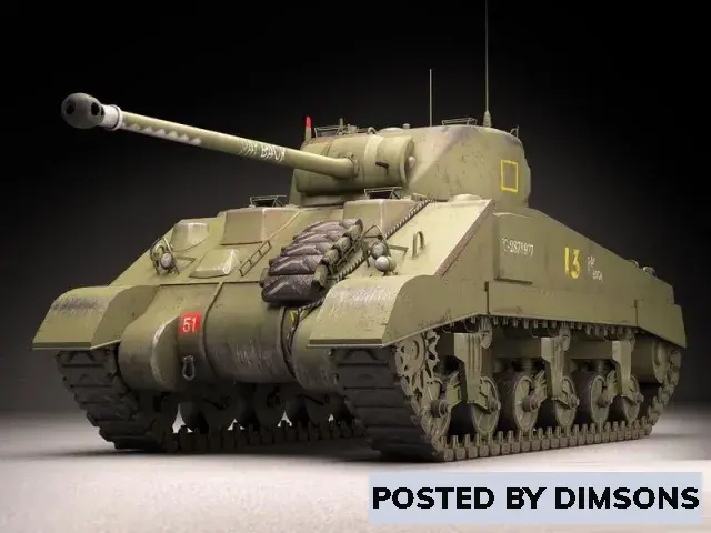 Military Sherman Firefly - 3D Model