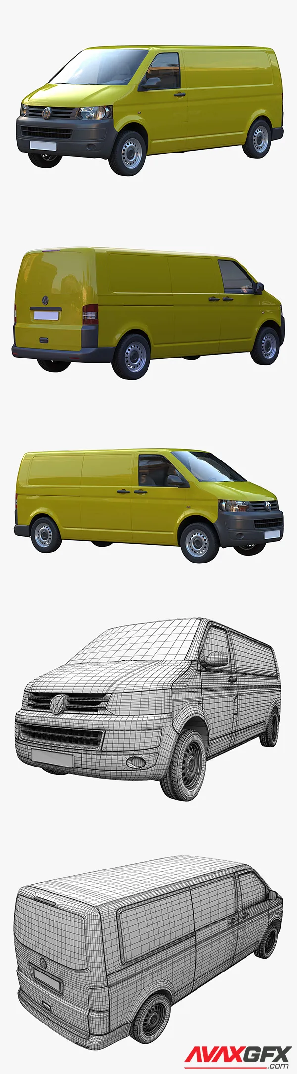 VW Transpoter T5 Cargo LBW 3D Model