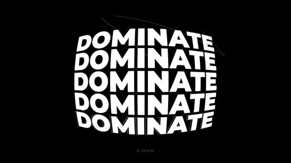 Dominate Titles Kinetic Typography 51620271 Videohive