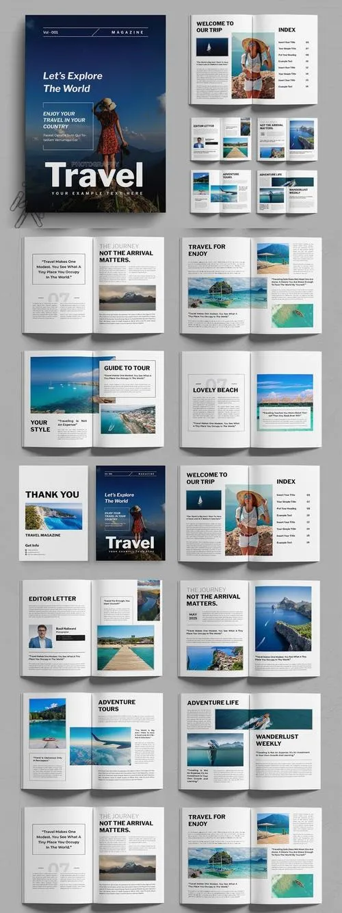 Travel Photo Album Book Template